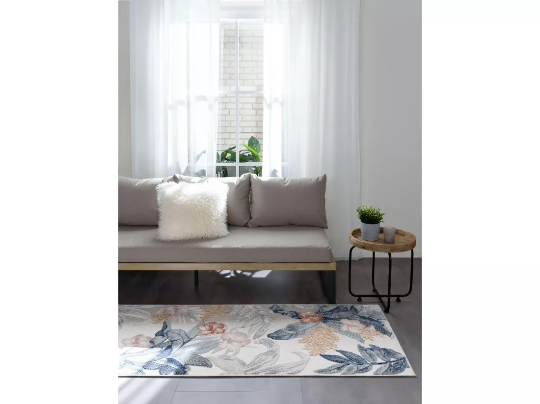 Tapis d'extérieur & intérieur Flora Multicouleur 80x250 cm