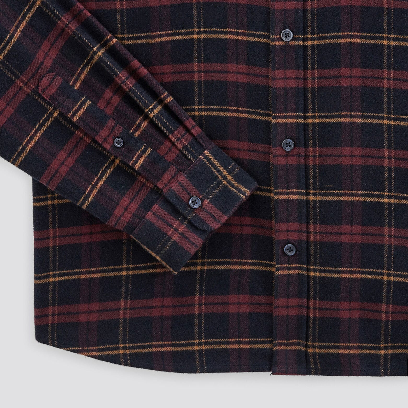 Chemise regular carreaux coton recyclé flanelle Bordeaux