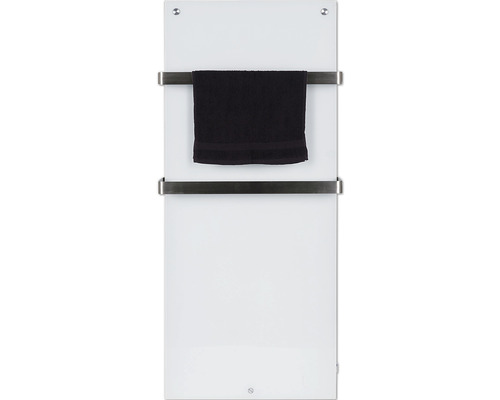 EUROM Sani 600 infraroodstraler, 115 x 46,5 cm, wit, 600 W, met wifi en 2 handdoekrekken