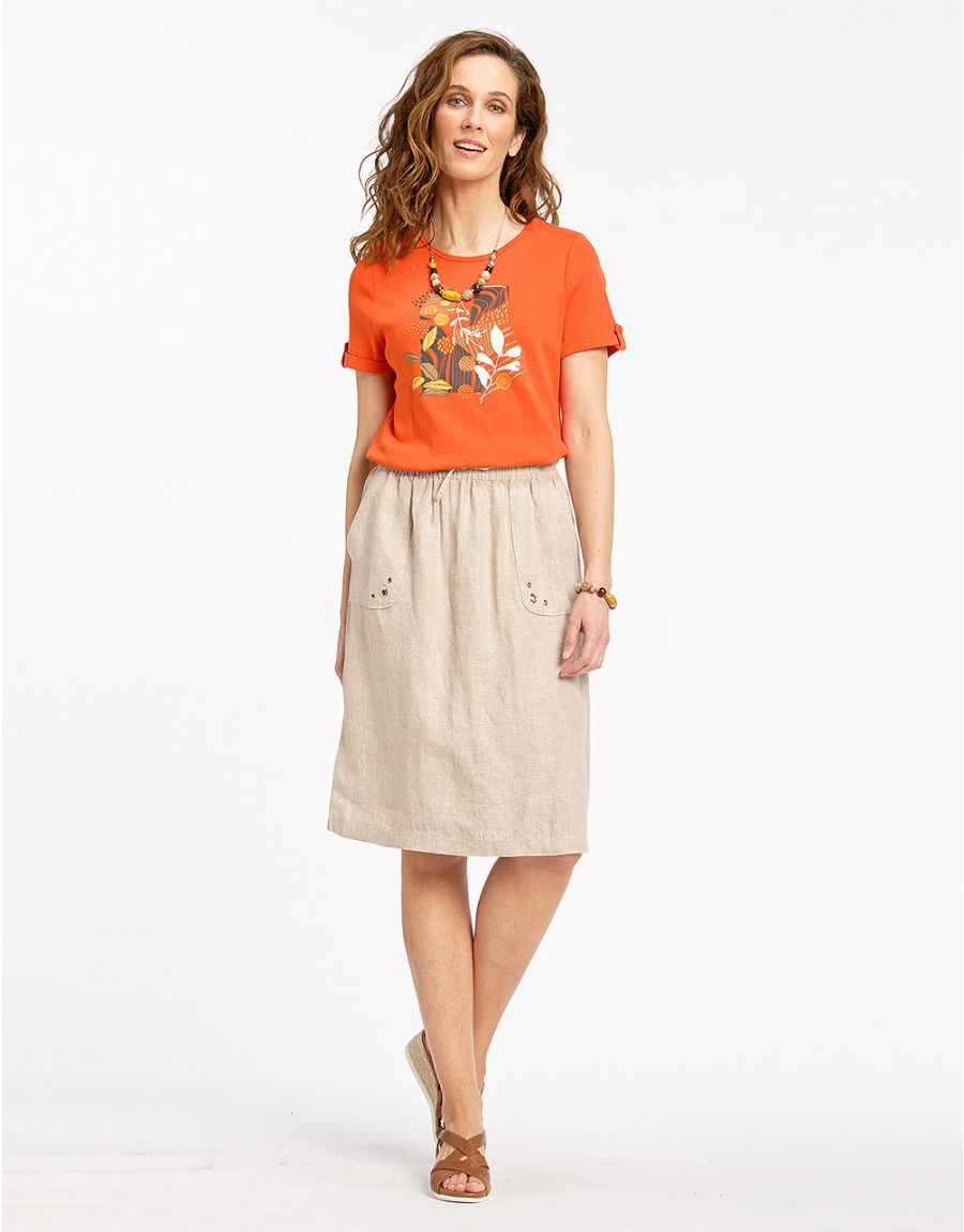 T-shirt orange coton Bio