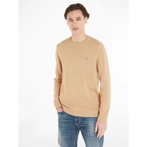 Tommy Jeans Essentiel Striktrøje, Tawny Sand, S