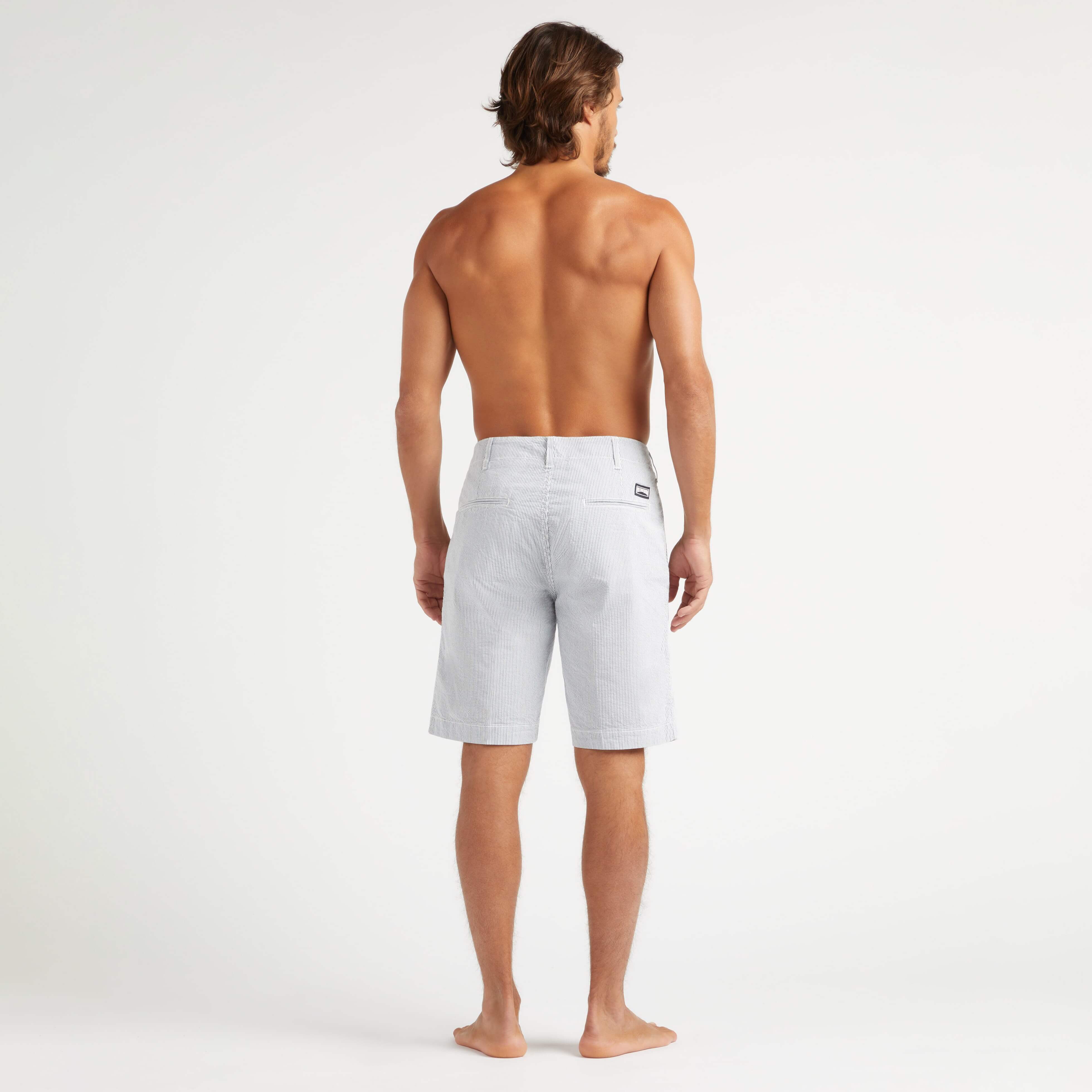 Bermuda en Coton Rayé Homme Seersucker
