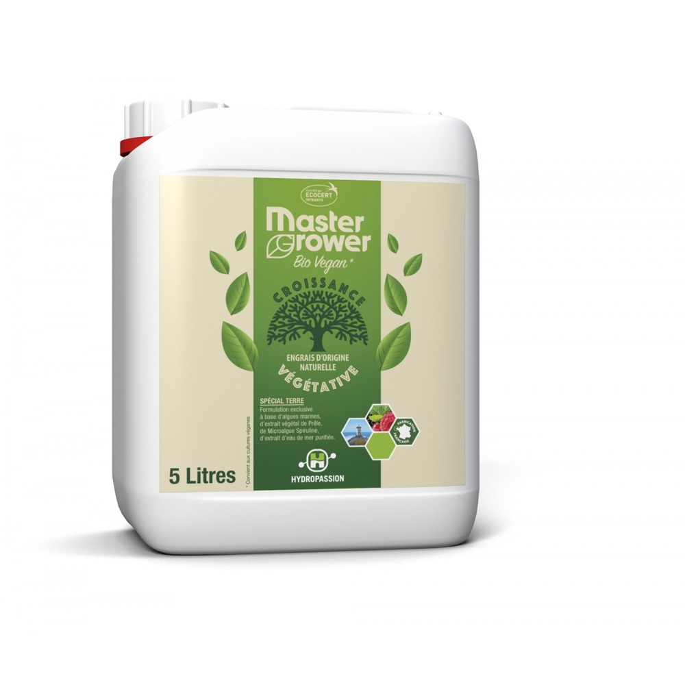 Engrais bio vegan grow 5 litres master grower