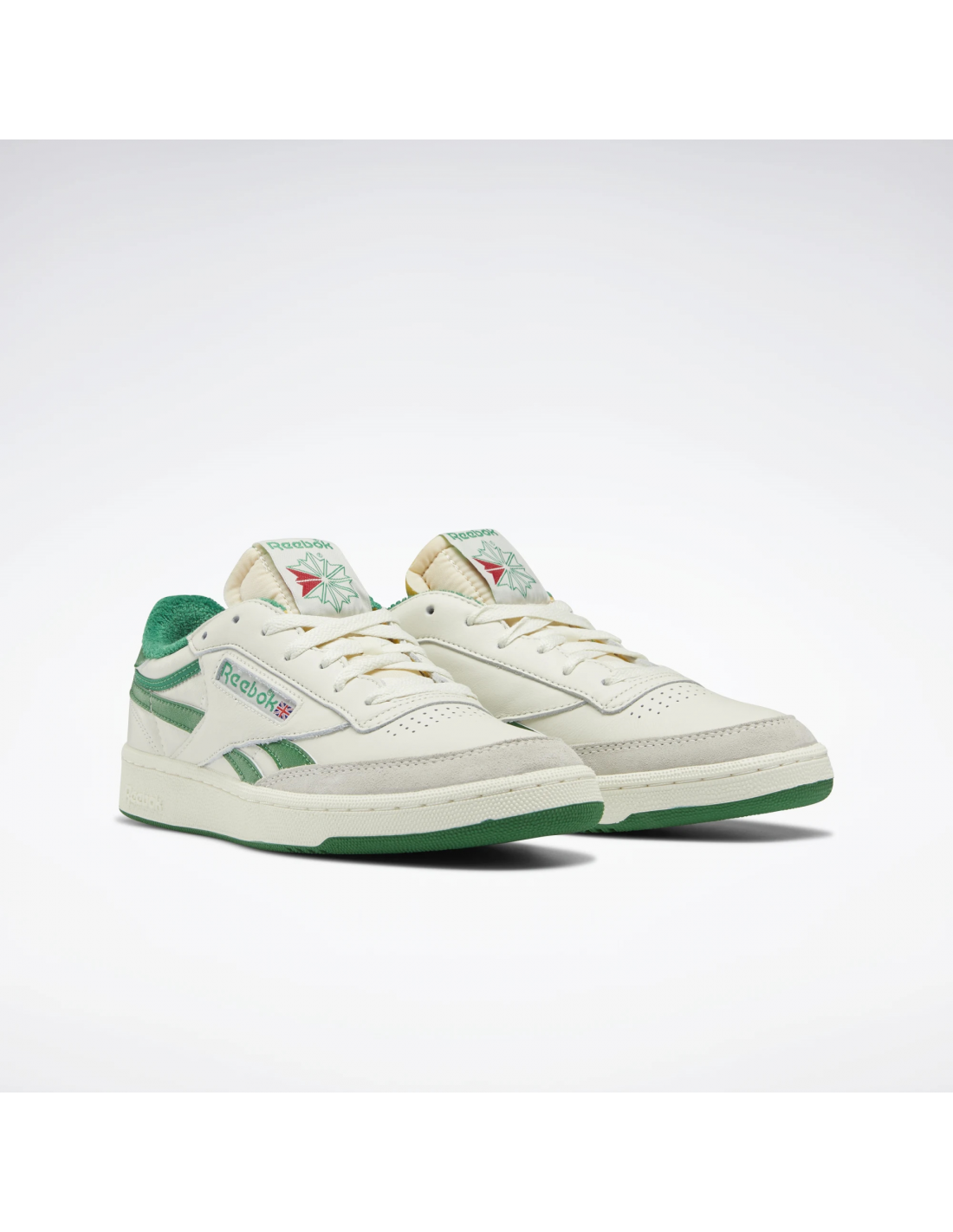 reebok sneakers homme club c revenge vintage cuir blanc/vert