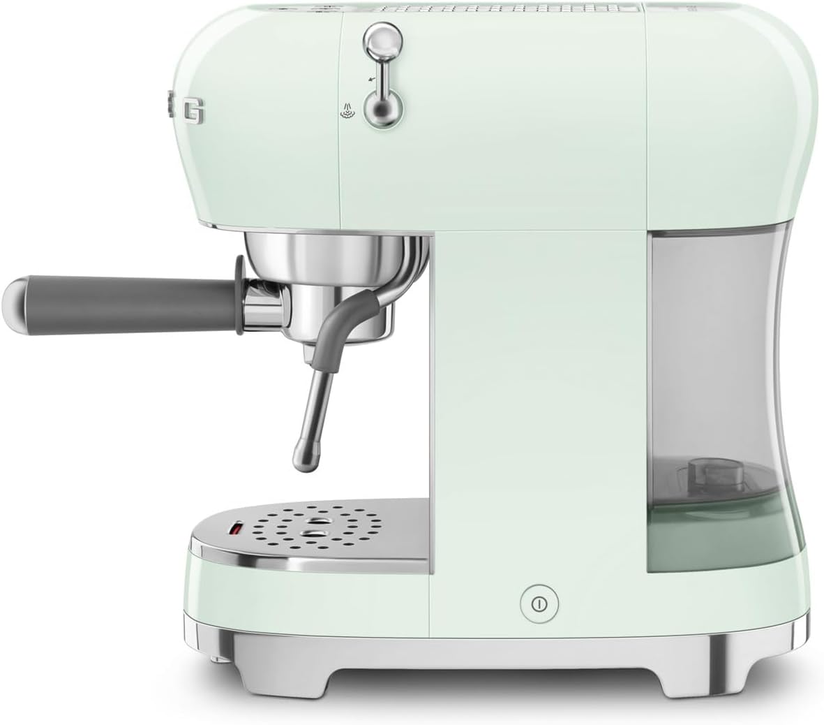 Smeg, Machine à Café Expresso Manuelle ECF02CREU, Système Thermoblock et Buse Vapeur, 4 Fonctions Expresso, Plateau Amovible, Porte Filtre, Réservoir d'Eau 1 L, Dimensions Compactes, 1350W, Crème