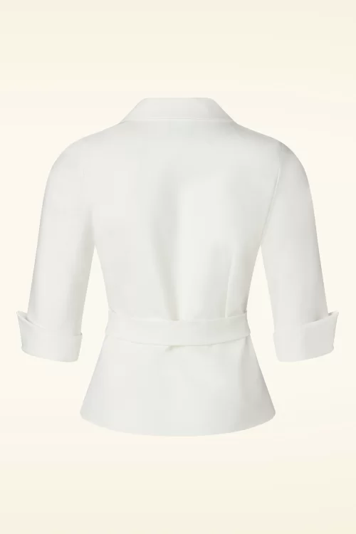 Glamour Bunny Business Babe Veronika blouse in wit