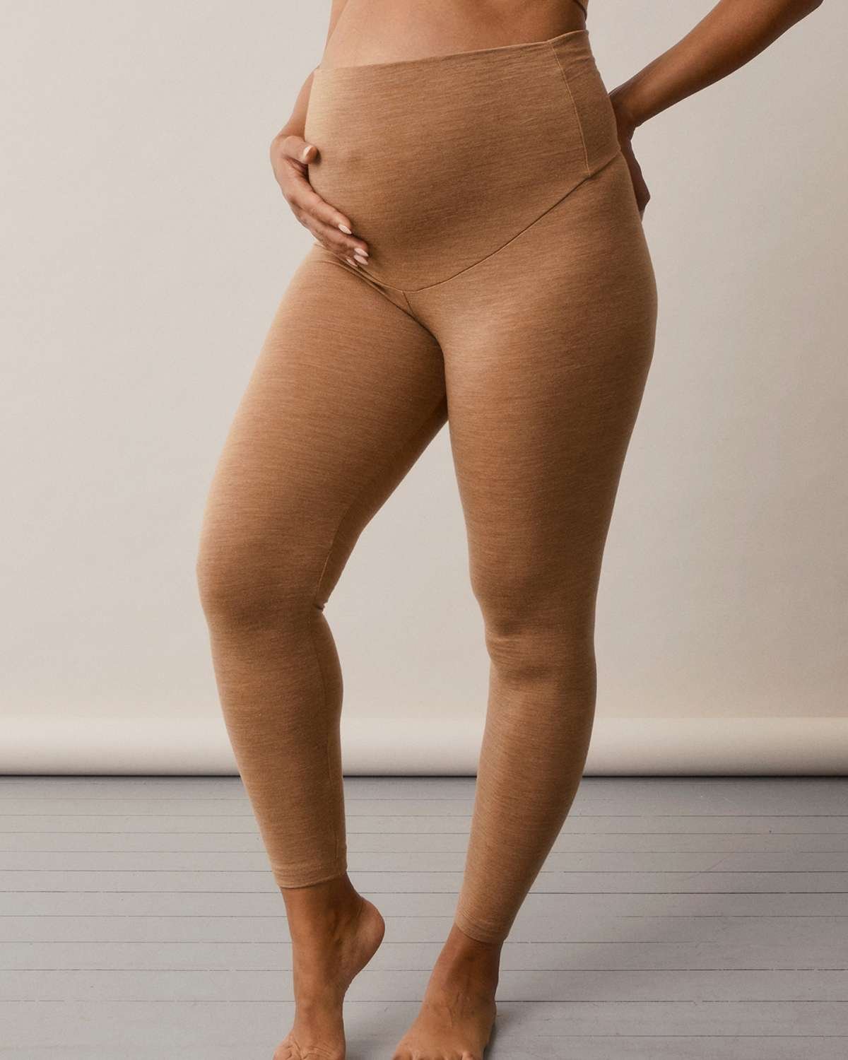 Gravidtights Ull – 95% Økologisk Merino – Sømløs front