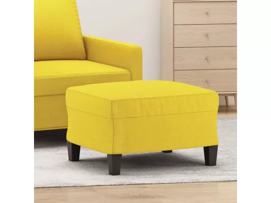 Repose-pied Jaune clair 60x50x41 cm Tissu