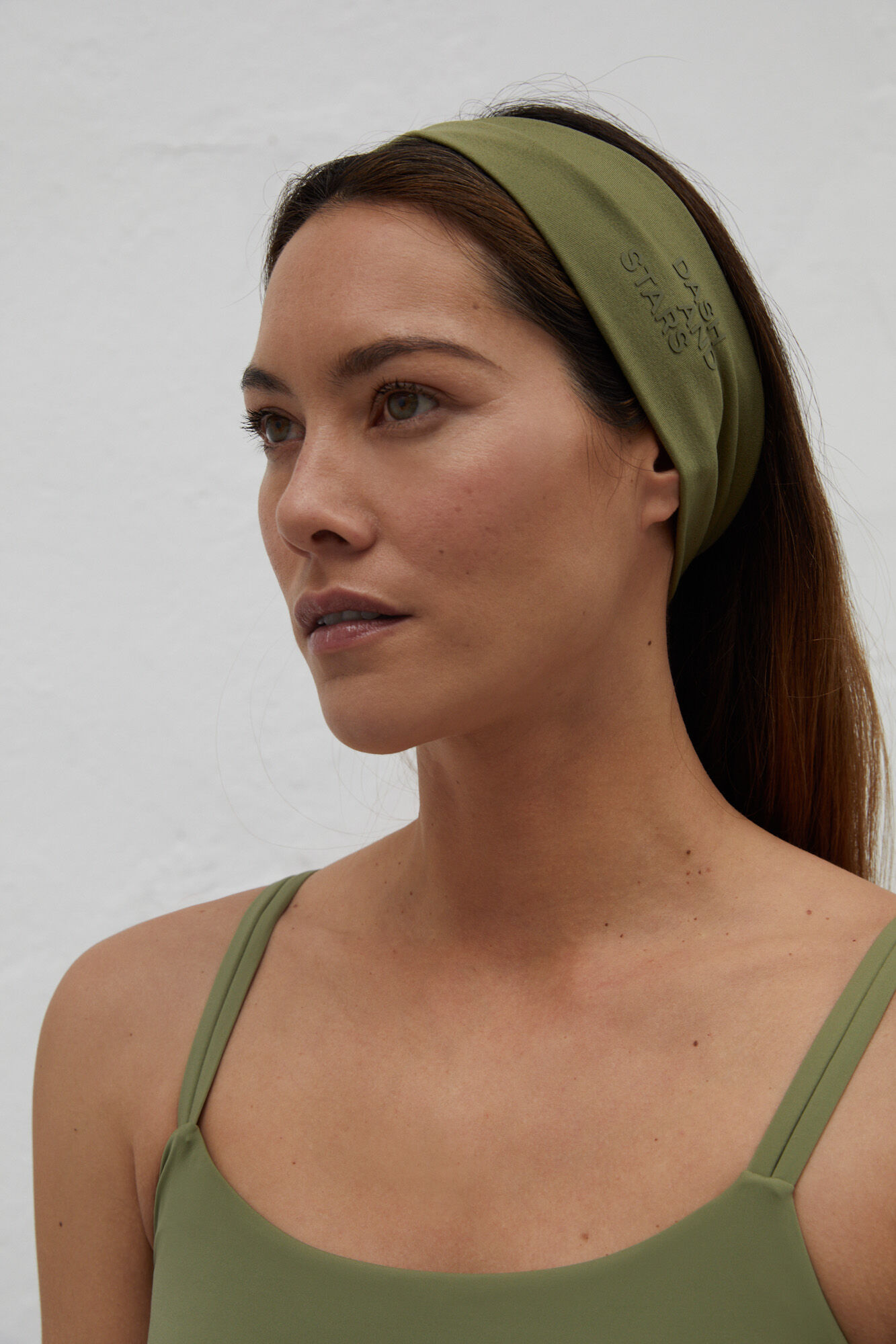 Diadema elástica verde - estampado