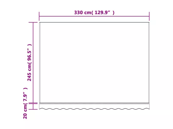 Tissu de remplacement pour auvent rayures rouges et blanches