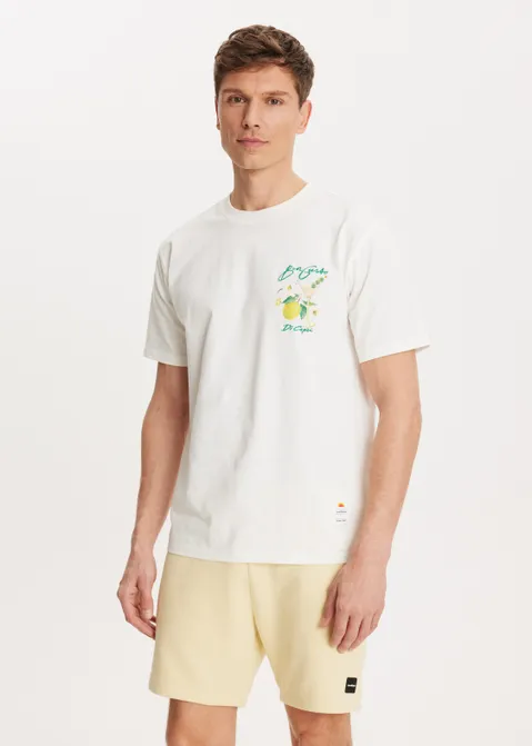 T-shirt met print cocktail off-white (WIT.O)