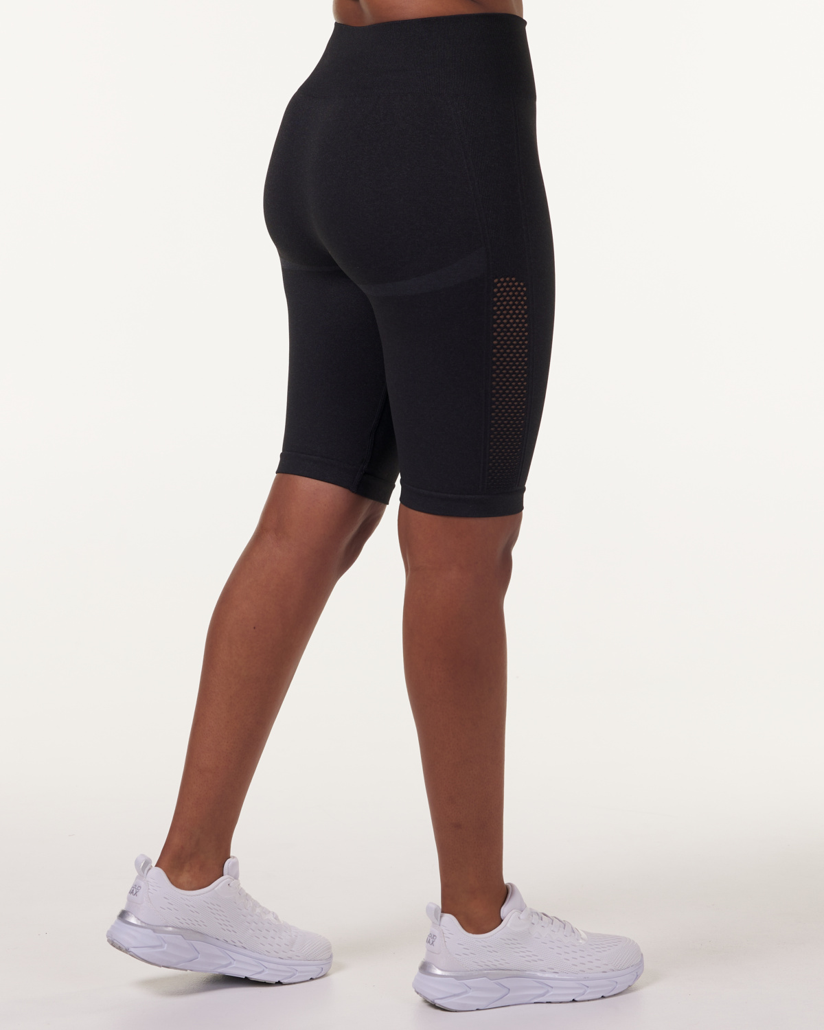 LEVITY Eclipse Mesh Seamless Biker Shorts Blue Ink Marl