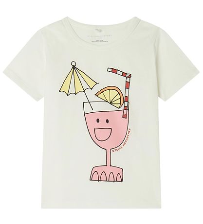 Stella McCartney Kids T-Shirt - Weiß m. Getränk