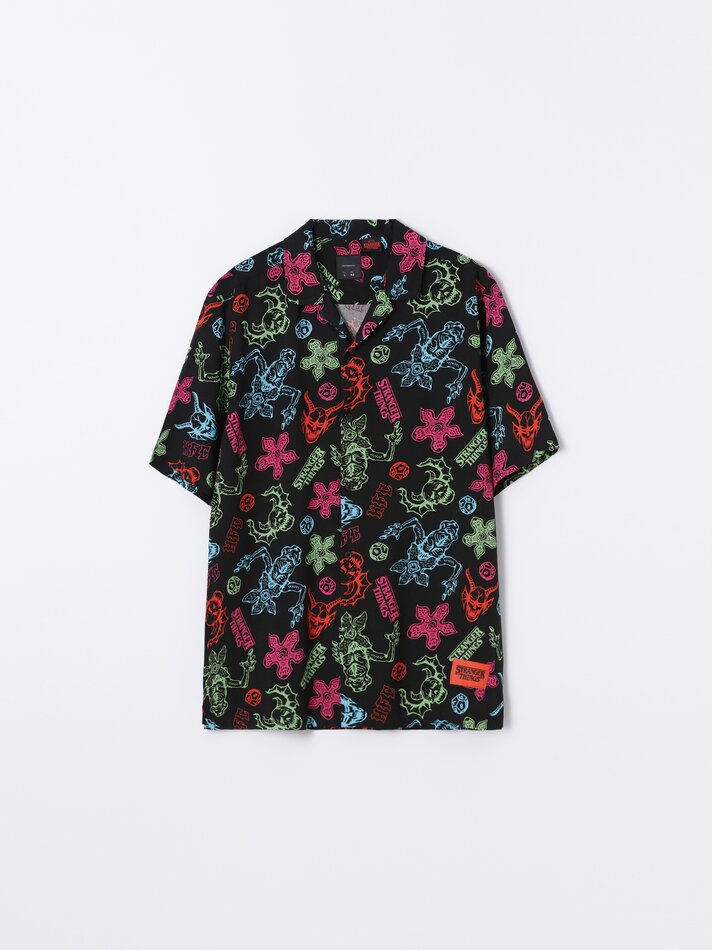 Camisa fluida Stranger Things - Netflix - Branca