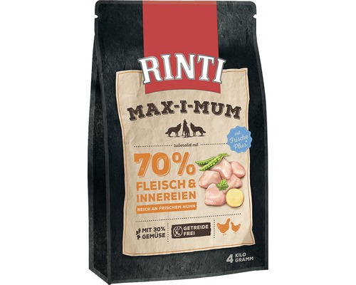 Droog hondenvoer, Rinti Max-i-mum Kip Graanvrij 4 kg
