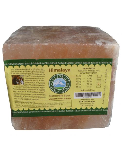 Salt Skill Himalaya Liksteen - Voedingssupplement - 3.5 kg Vierkant