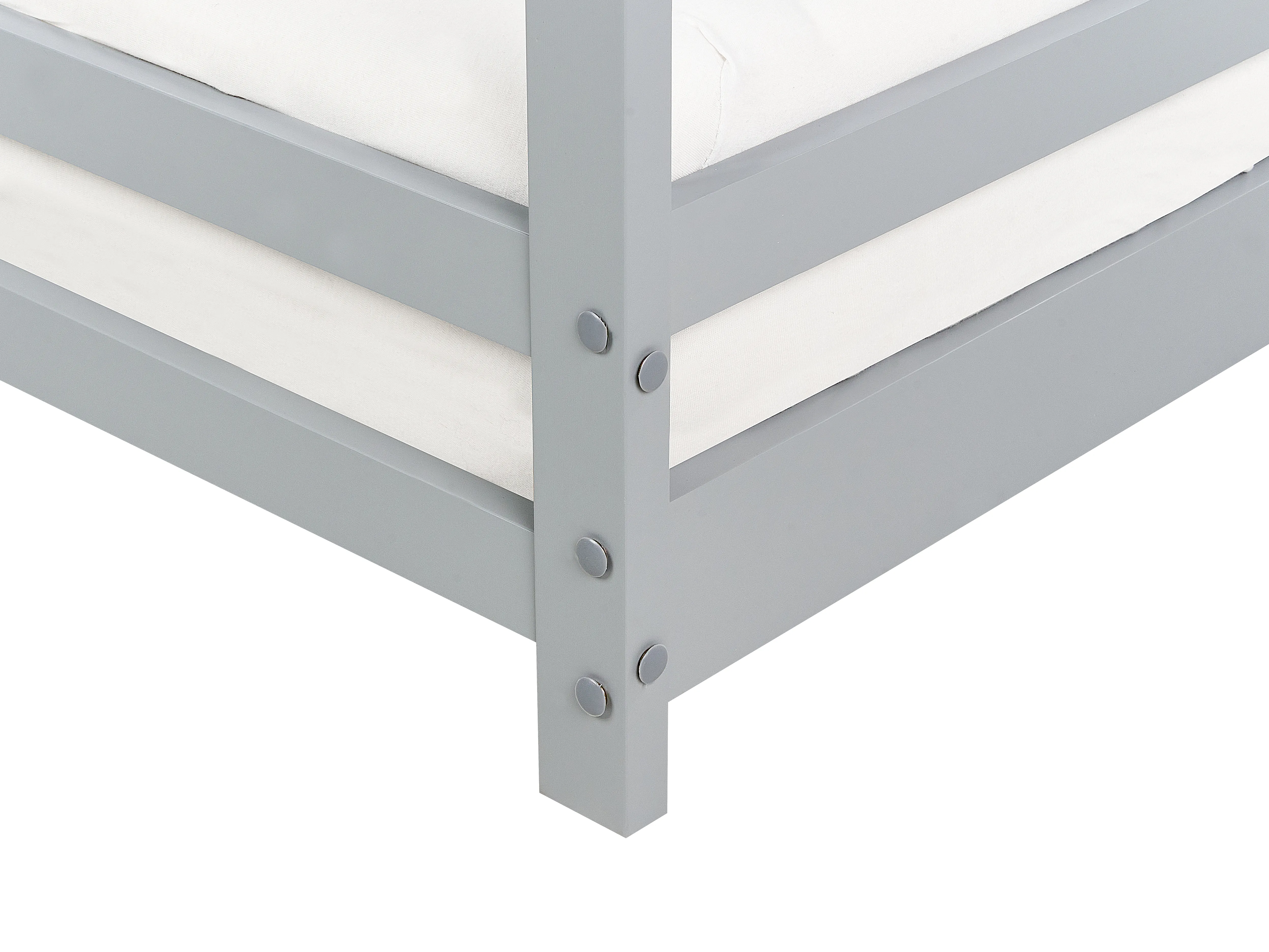 Kinderbed Huis Dennenhout APPY 90 x 200 cm Grijs