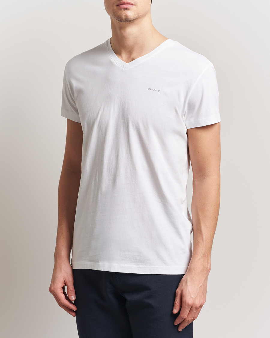 GANT 2-Pack V-Neck T-shirt Navy/White