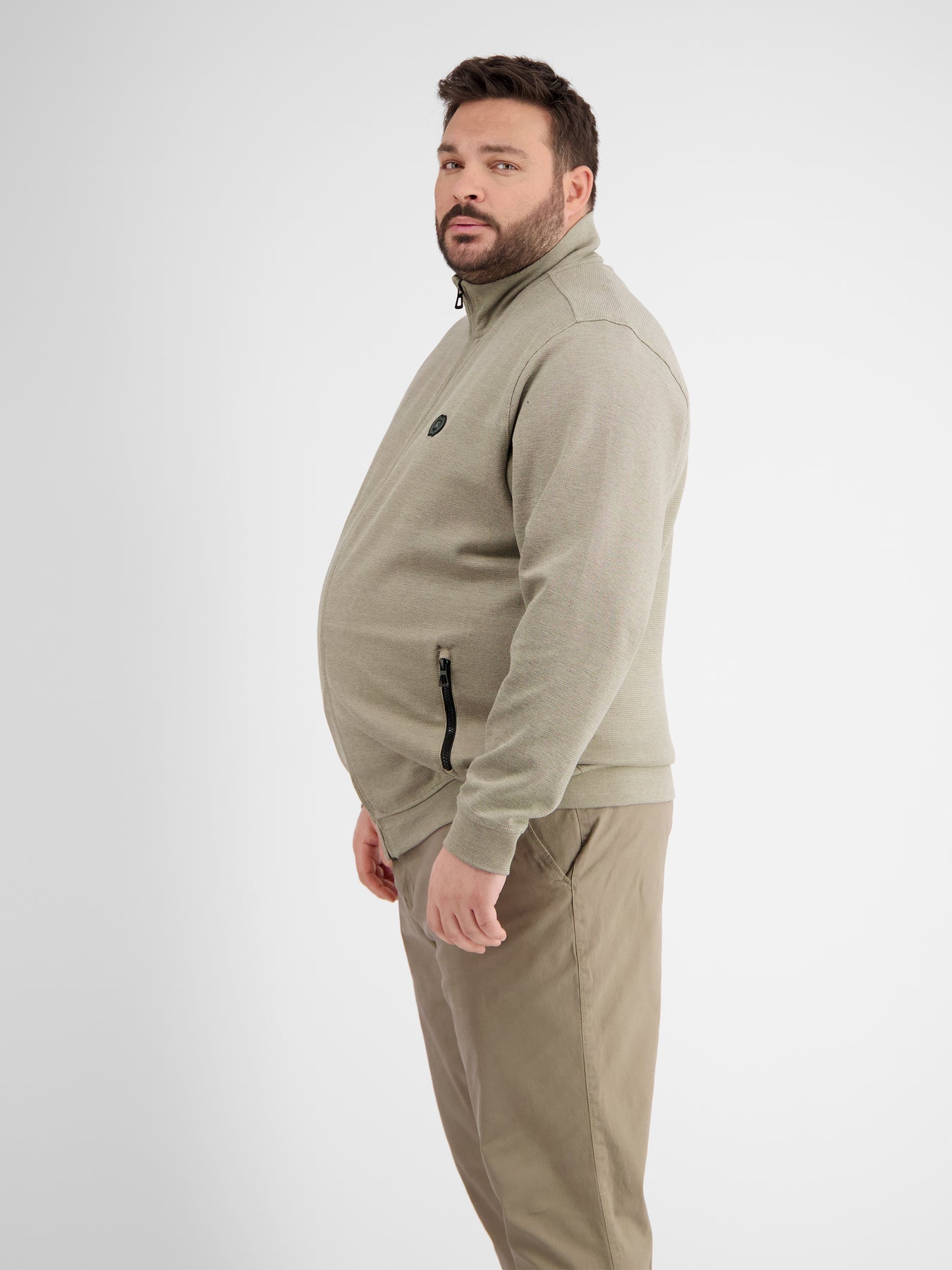 Sweatjacke in Strukturqualität