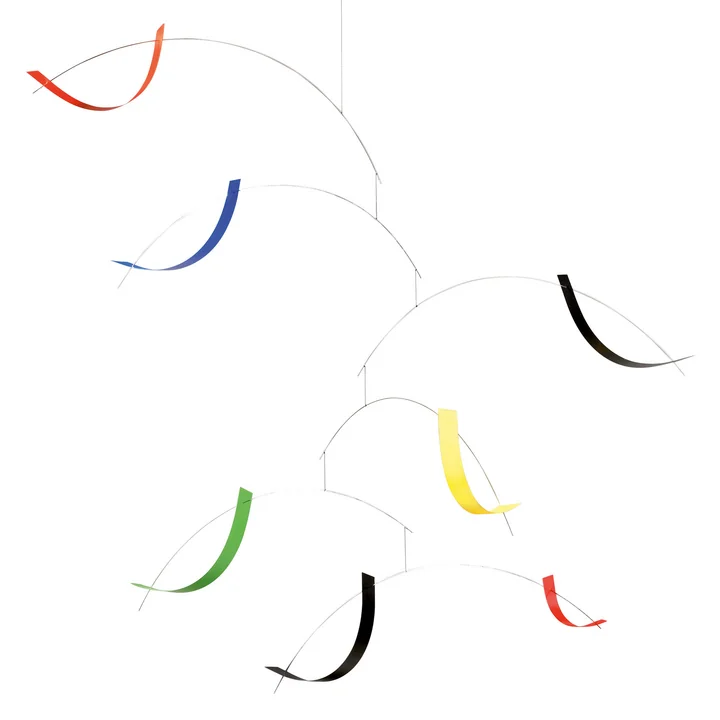 Flensted Mobiles - Breeze Mobile, grün / rot / gelb
