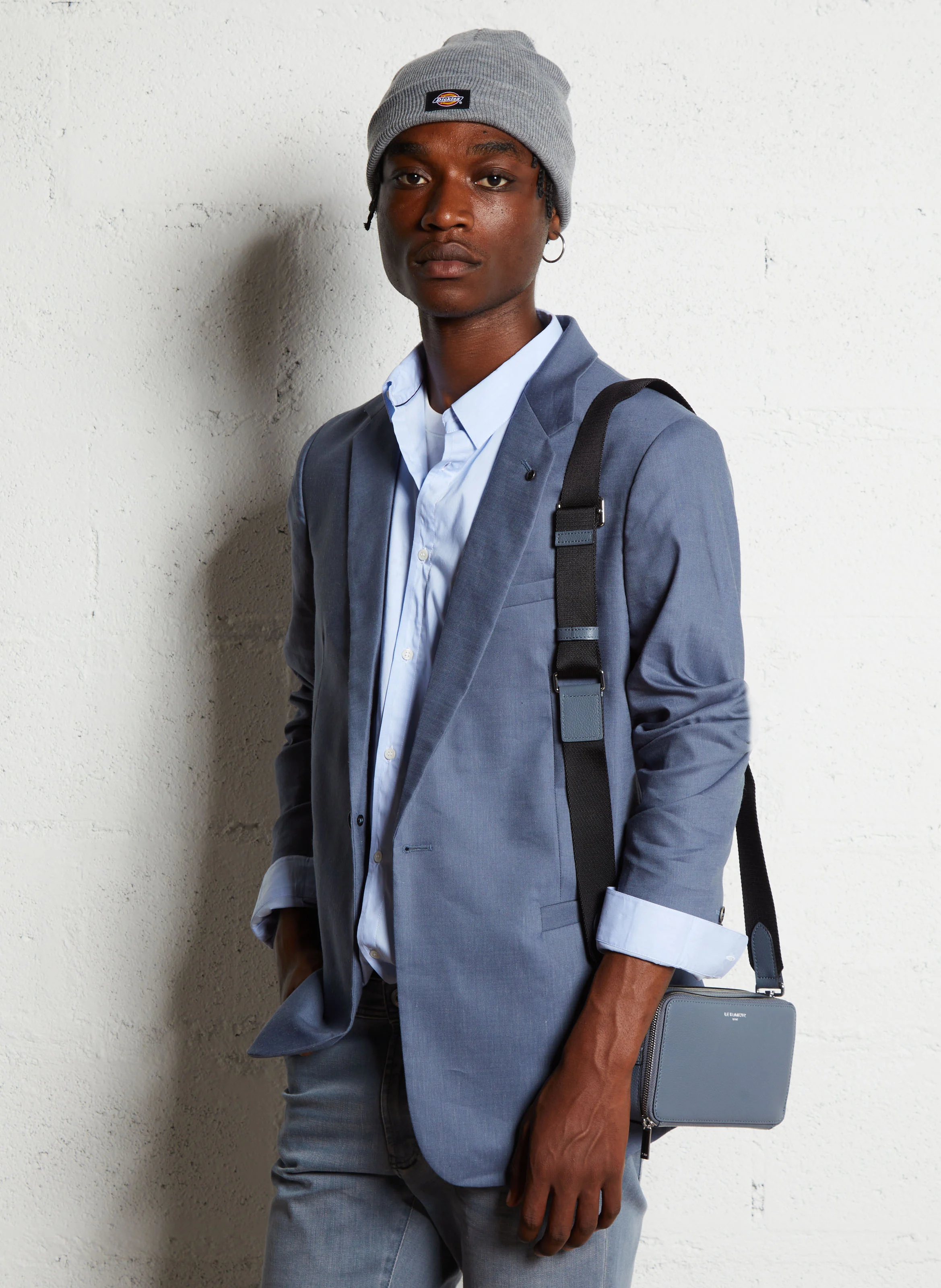EMILE - Sac bandoulière en cuir | Bleu