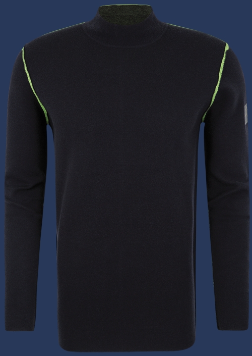 Herren Pullover 012 KoNitH, Darknavy/Neongreen