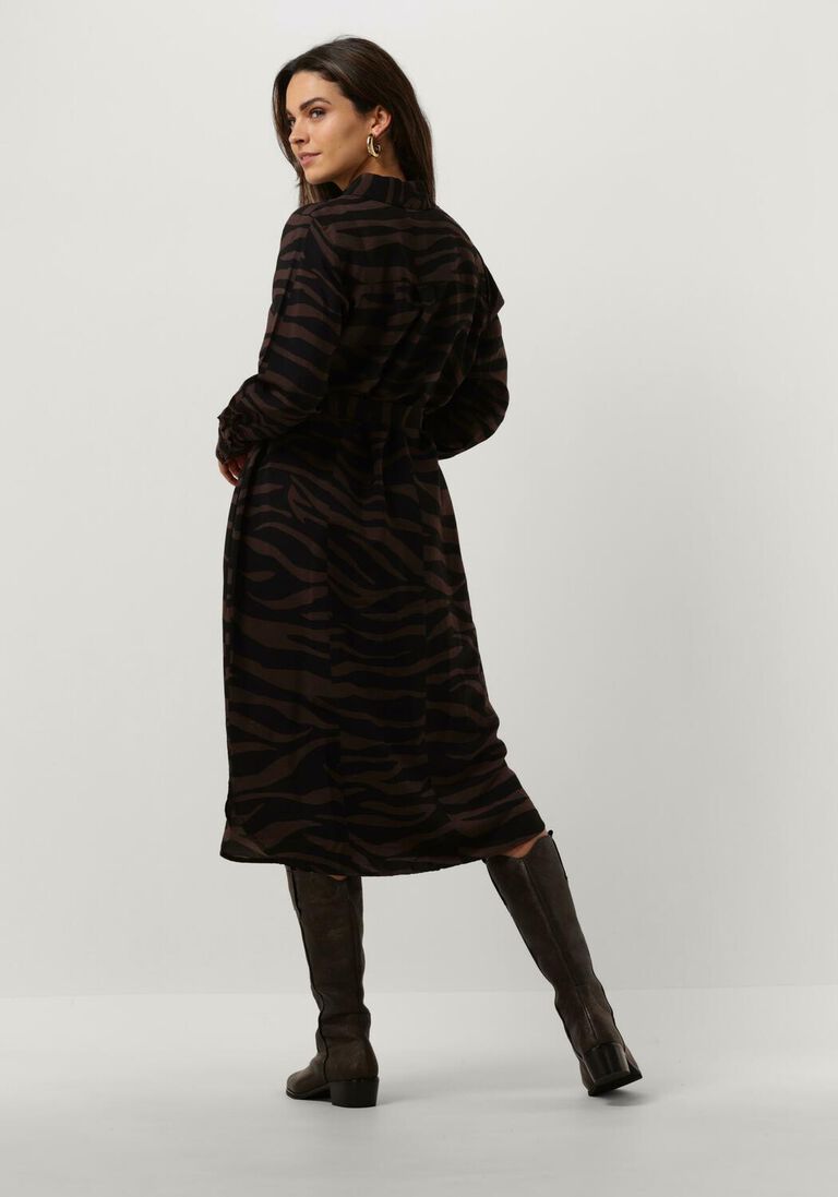OBJECT bruine object midi jurk objcira l/s shirt dress 129