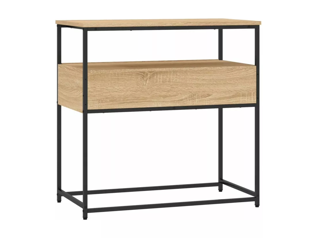 Table console chêne sonoma 75x40x75 cm bois d'ingénierie