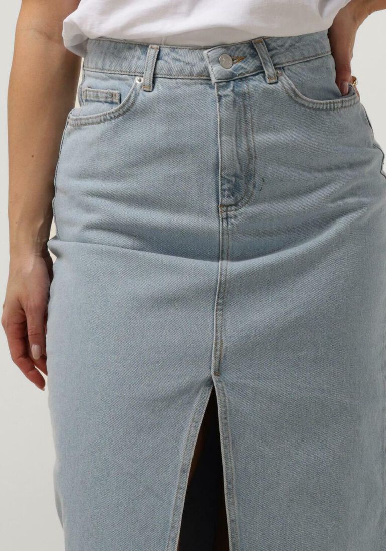 NOTRE-V blauwe notre-v midirok denim maxi skirt