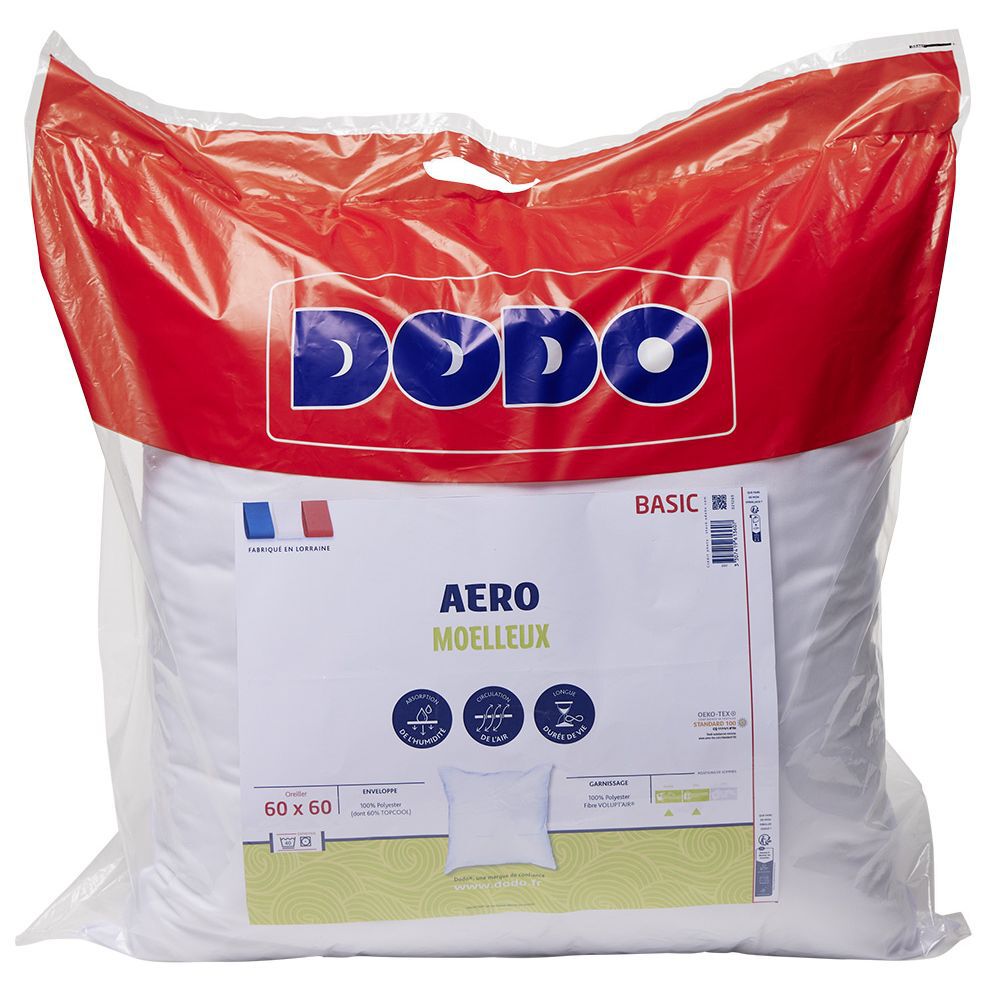 Oreiller Dodo Aero moelleux 60x60cm