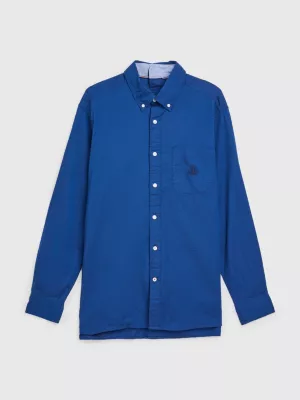 Camisa Oxford Stretch com Ajuste Adaptável para Assento