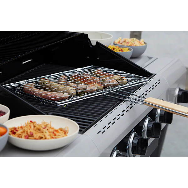 Grille en chrome et bois Barbecook