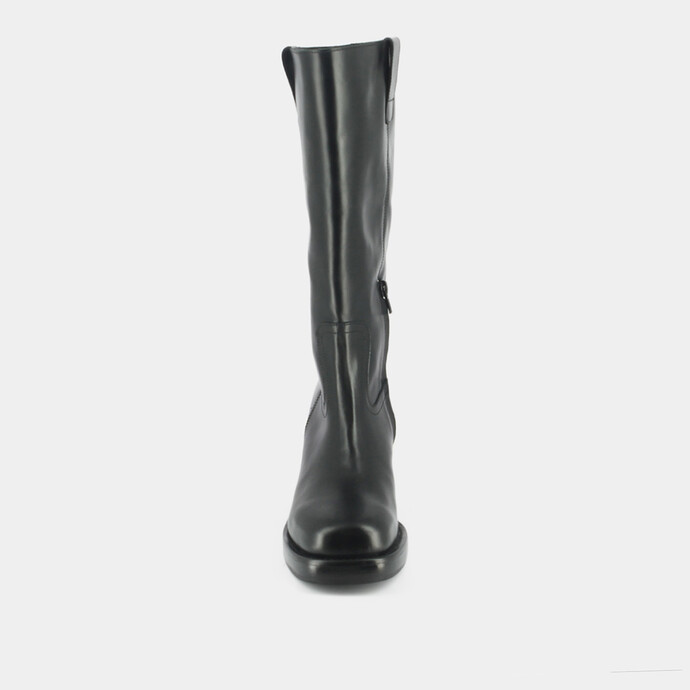Bottes à talons  en cuir noir