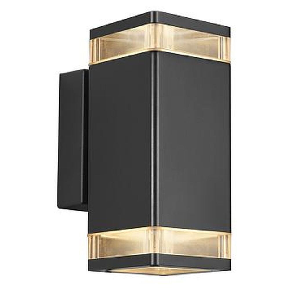 Elm buitenwandlamp, zwart, op en neer, 2xGU10