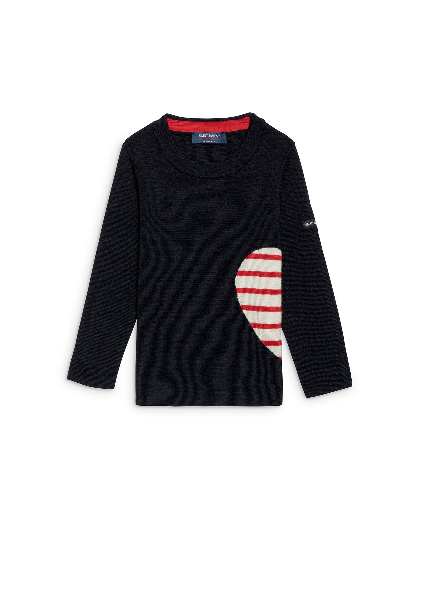 Pull enfant motif cœur rayé Merville