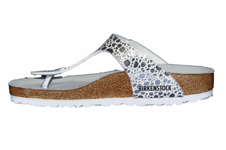 Birkenstock Gizeh Smal Metallic stones silver