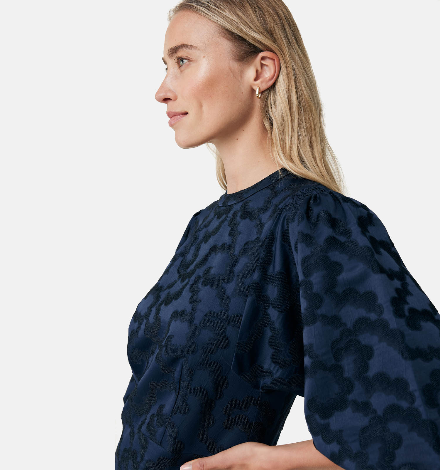 Korte jurk blauw