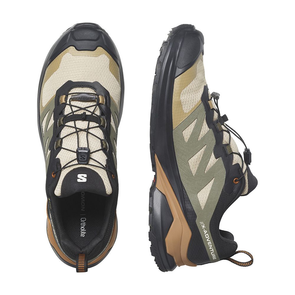 Salomon X-ADVENTURE GTX - Chaussures trail Homme safari/black/sugar almond