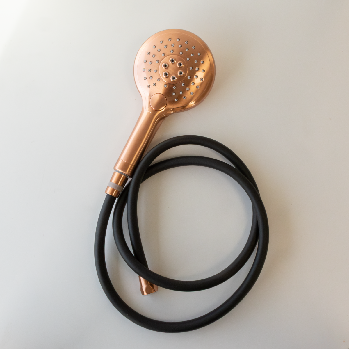 Saniclear Copper Pro 2 standen douchekop met zwarte slang geborsteld koper