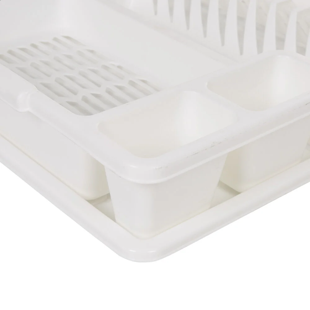 Égouttoir avec plateau blanc