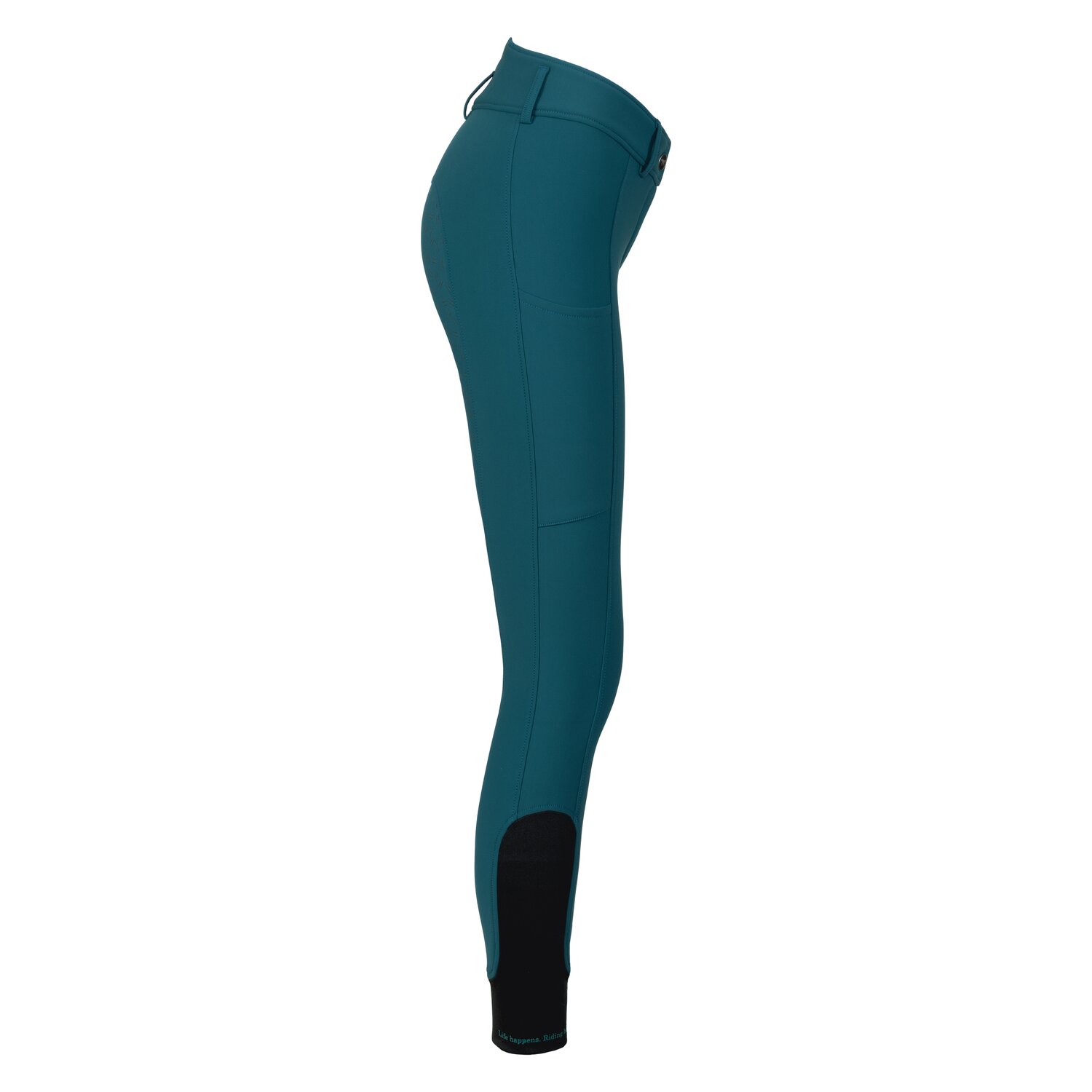 RIDE now Softshell Grip-Vollbesatz-Reithose  - shaded teal