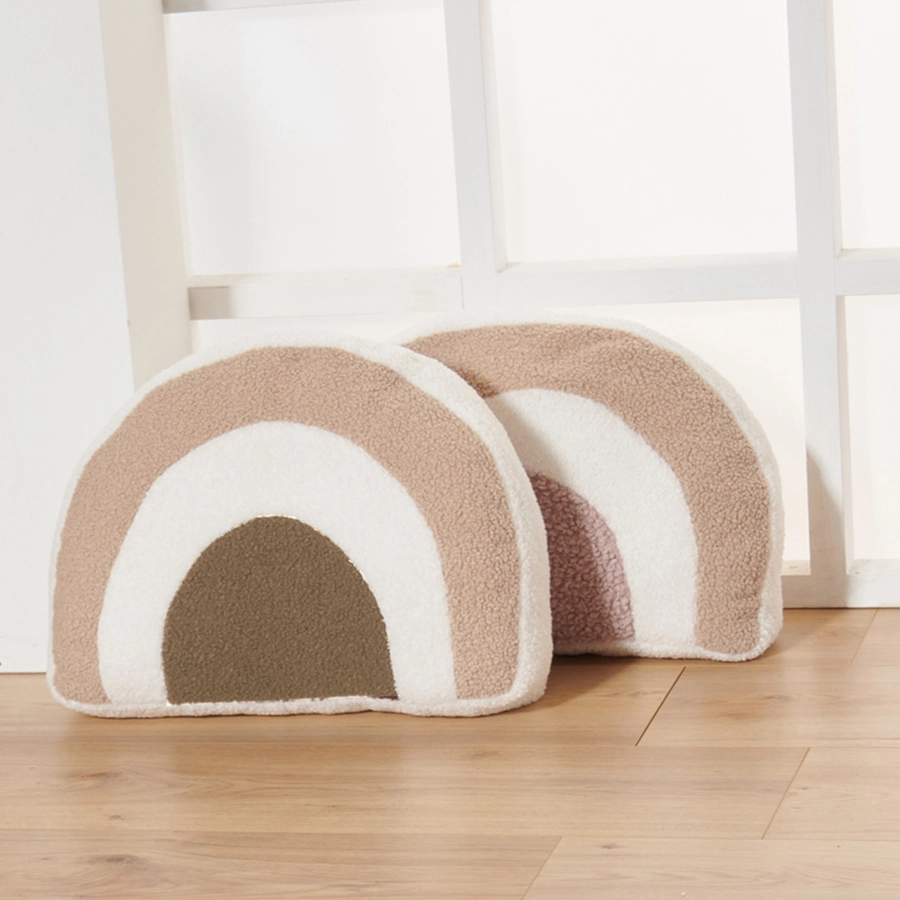 Nordic Coast Company Regenbogenkissen natur  camel  beige