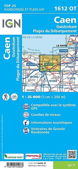 IGN - TOP 25 1612 OT CAEN OUISTREHAM 1 25 000