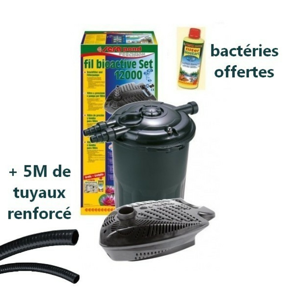 Sera set 12000 filtre à pression pond fil bioactive