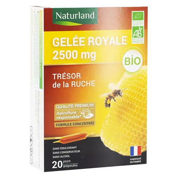 Naturland Geléia Real Orgânica 2500mg 20 ampolas
