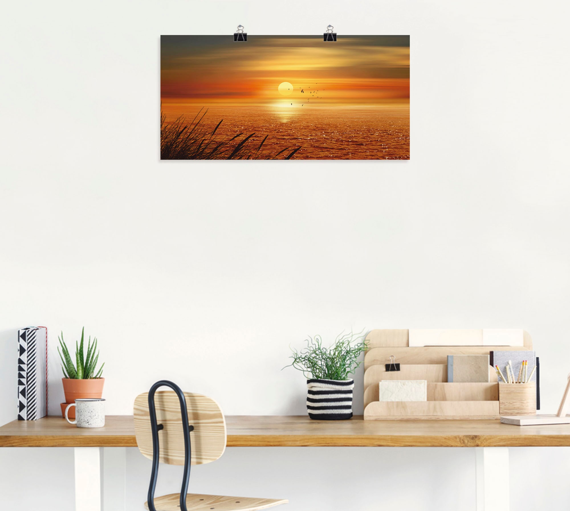 Artland Wandbild »Sonnenuntergang über dem Meer« Sonnenaufgang & -untergang 1 Stk. tlg. als Leinwandbild, Poster, Wandaufkleber in verschied. Grössen