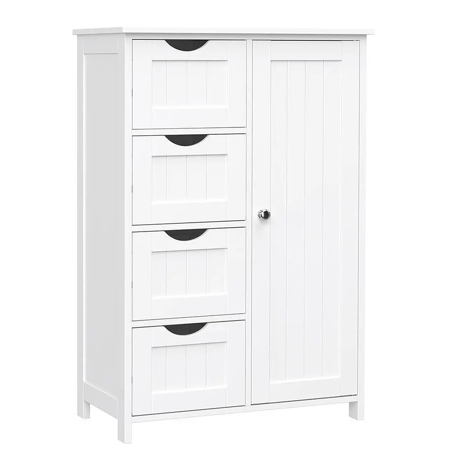 Badkamerkast - 4 Lades - MDF - Wit