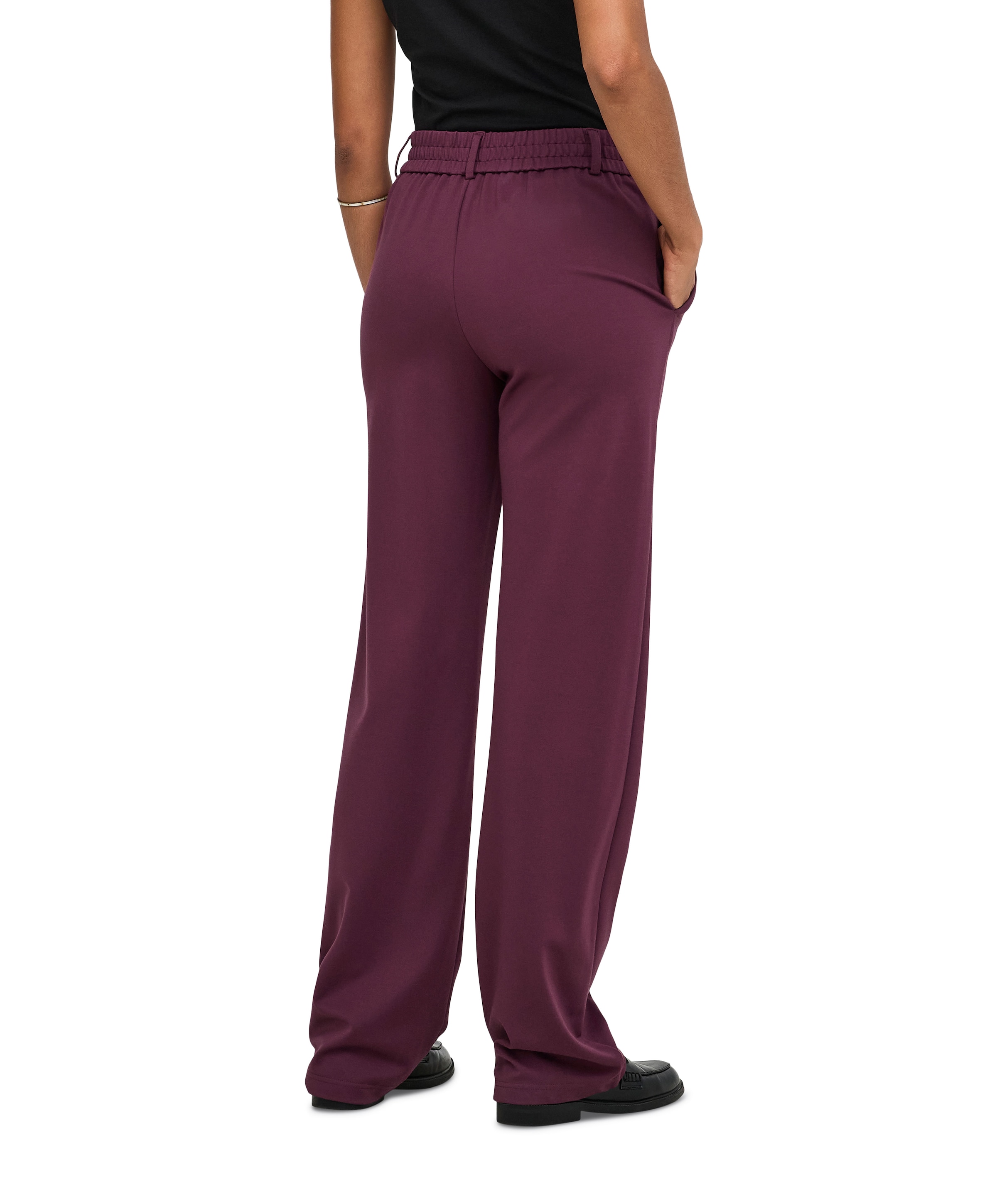 Only ONLPOPTRASH LIFE MW STRAIGHT dames broek bordeaux