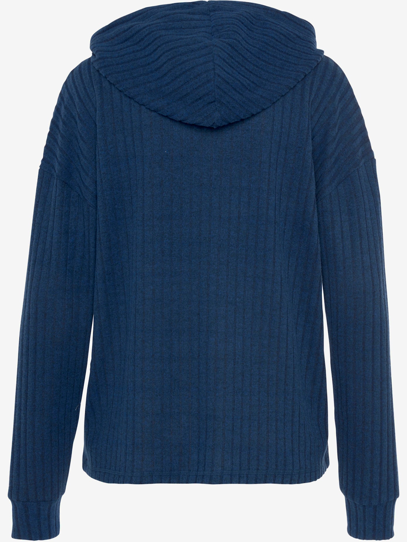 Sweatshirt côtelé à capuche