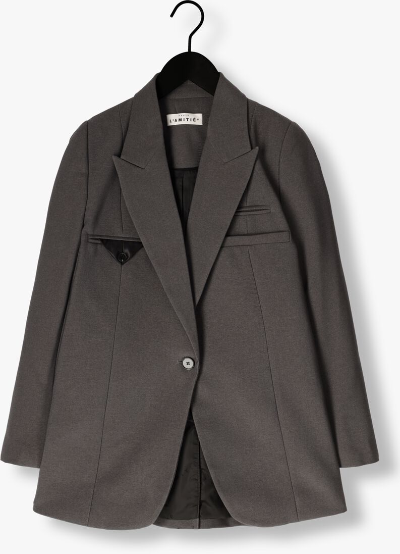 donkergrijze haute l'amitié blazer emerald single blazer